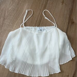 Princess Polly white ruffle shirt US 4